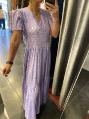 Purple crispy viscose dress