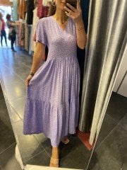 Purple crispy viscose dress