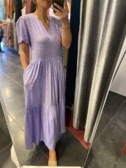 Purple crispy viscose dress