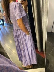 Purple crispy viscose dress
