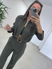 Sh 60593 Gold Fermuarlı Paraşüt İkili Haki Takım