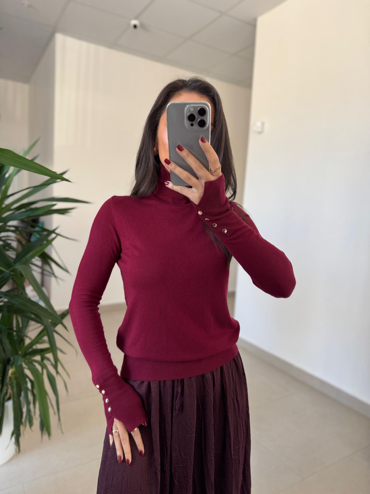 Dv 1268 Droplu Balıkçı Bordo Kazak