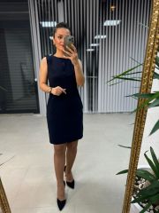 Ms Omuz Düğmeli Laci Elbise