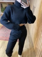 Orj marka balıkcı crop kazak