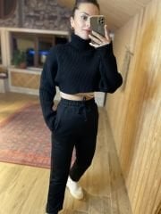 Orj marka balıkcı crop kazak