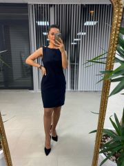 Ms Omuz Düğmeli Laci Elbise