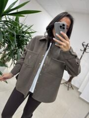 Dgf 2399 Vizon Nakışlı Polar Ceket