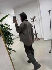 Dgf 2399 Vizon Nakışlı Polar Ceket