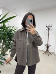 Dgf 2399 Vizon Nakışlı Polar Ceket