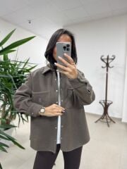 Dgf 2399 Vizon Nakışlı Polar Ceket