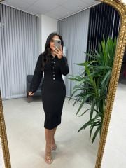 Ms Uzun Yaka Kalem Elbise