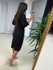 Ms Uzun Yaka Kalem Elbise