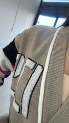 Vizon Beyaz Geçişli Hırka