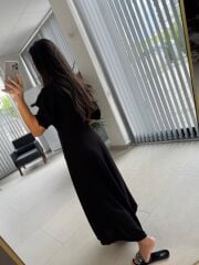 Dr 8437 Siyah Viskon Gömlek Elbise