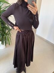 Bb 30554 Kahve Kraşlı Etek