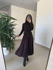 Bb 30554 Kahve Kraşlı Etek