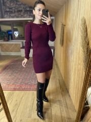 Fitilli bordo triko  elbise