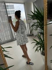 Ms Halter Yaka Kat Kat Şifon Elbise