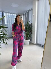 Cr 1189 Laci-Pembe Belden Büzgülü Tulum