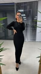 Bh Black Pencil Knitwear Dress