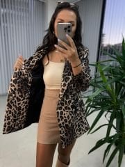 Foo Blazer Leopar Ceket