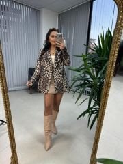 Foo Blazer Leopar Ceket