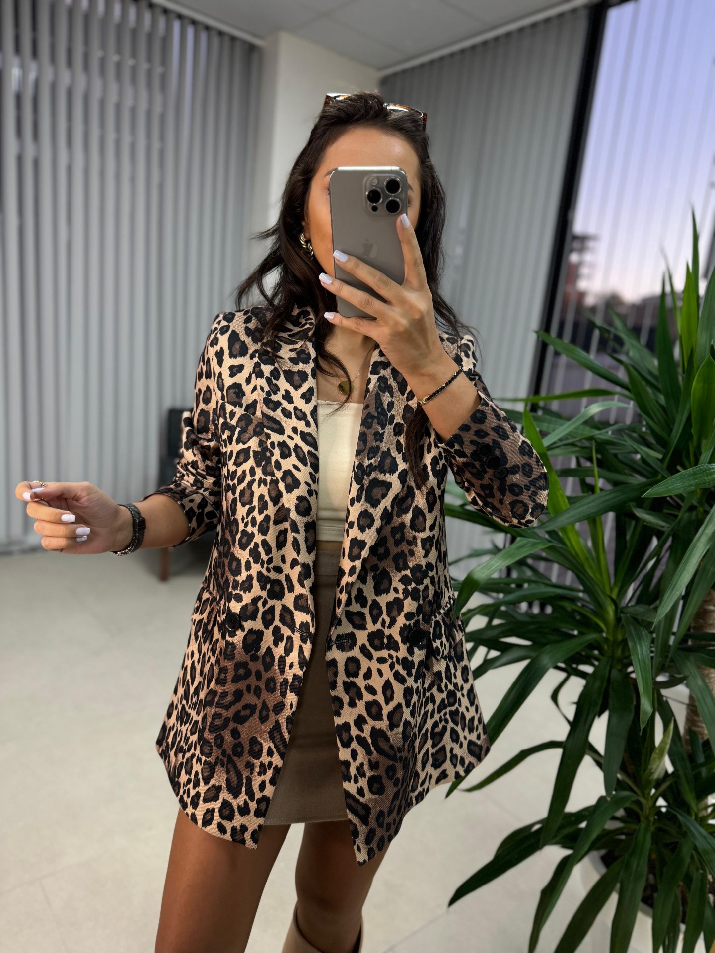 Foo Blazer Leopar Ceket