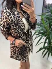 Foo Blazer Leopar Ceket