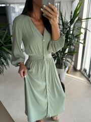 Orj. Marka Su Yeşili Gömlek Elbise