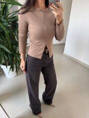 Dv 31993 Vizon Gizli Fermuarlı Bluz