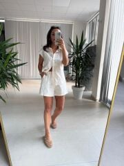 Bb 28968 Krem Fisto Şortlu Takım