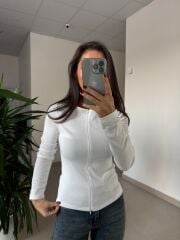 Dv 31993 Ekru Gizli Fermuarlı Bluz