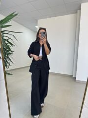 Art 4017 Siyah Bel Büzgülü Tensel İkili Takım