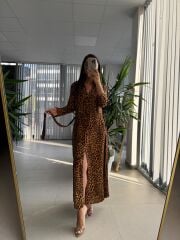 Orj. Marka Pamuk Saten Leo Gömlek Elbise