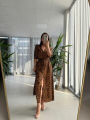 Orj. Marka Pamuk Saten Leo Gömlek Elbise