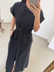 La 5839 Marka Model Siyah Tensel Elbise