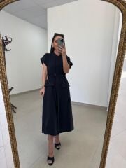 La 5839 Marka Model Siyah Tensel Elbise