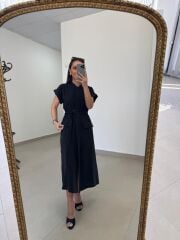 La 5839 Marka Model Siyah Tensel Elbise