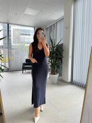 Orj Marka V Yaka Çelik Kalem Elbise