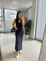 Orj Marka V Yaka Çelik Kalem Elbise