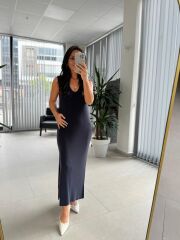 Orj Marka V Yaka Çelik Kalem Elbise