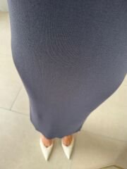 Orj Marka V Yaka Çelik Kalem Elbise