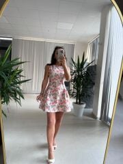 Bb 30083 Pembe Güllü Elbise