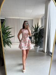 Bb 30083 Pembe Güllü Elbise