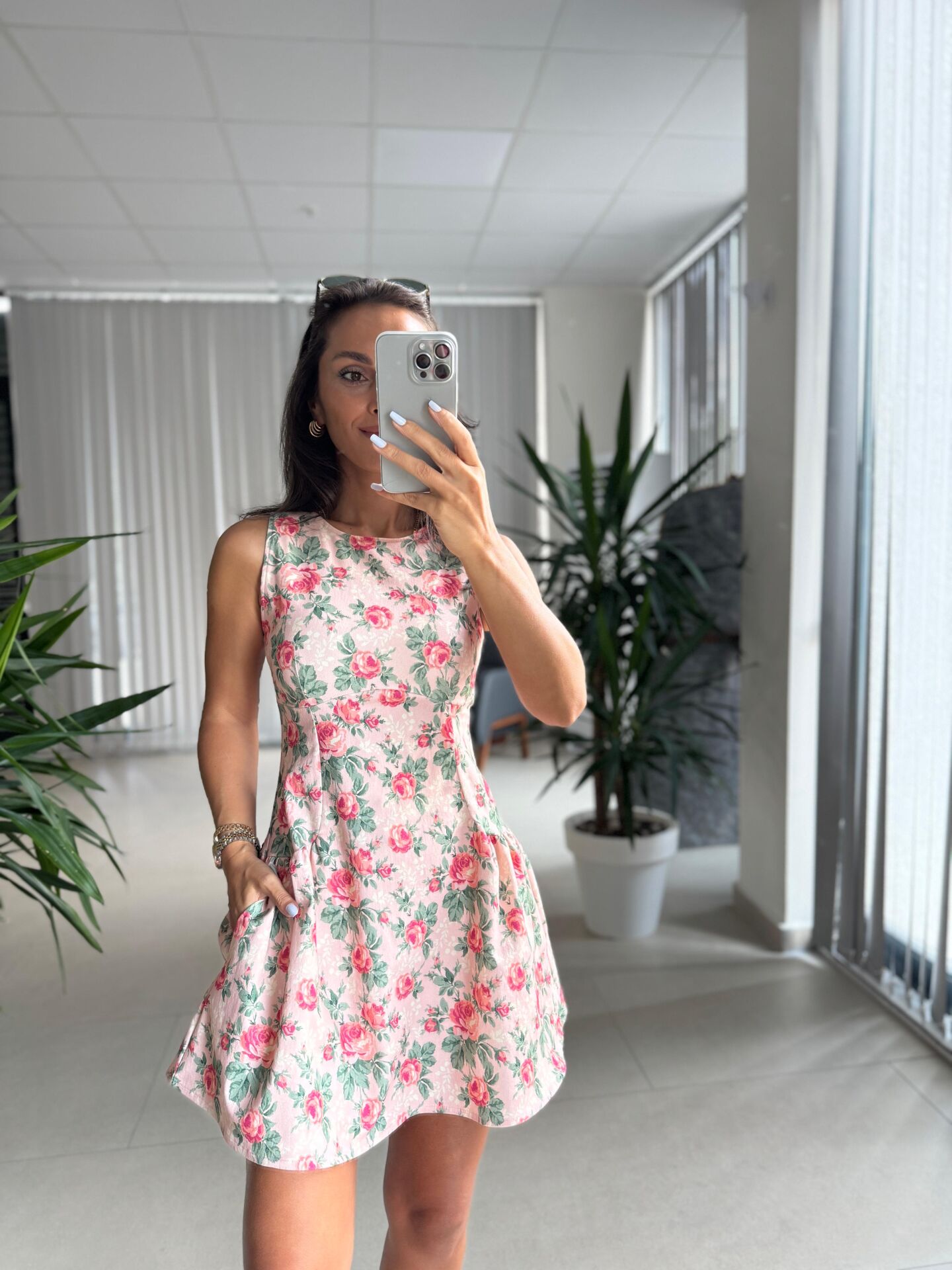 Bb 30083 Pembe Güllü Elbise