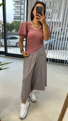 İspanyol Kol Gül Kurusu Triko