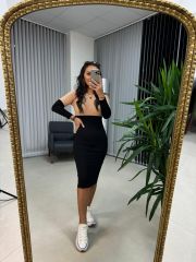 Ms Somon Yumoş Kalem Elbise