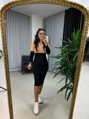 Ms Somon Yumoş Kalem Elbise
