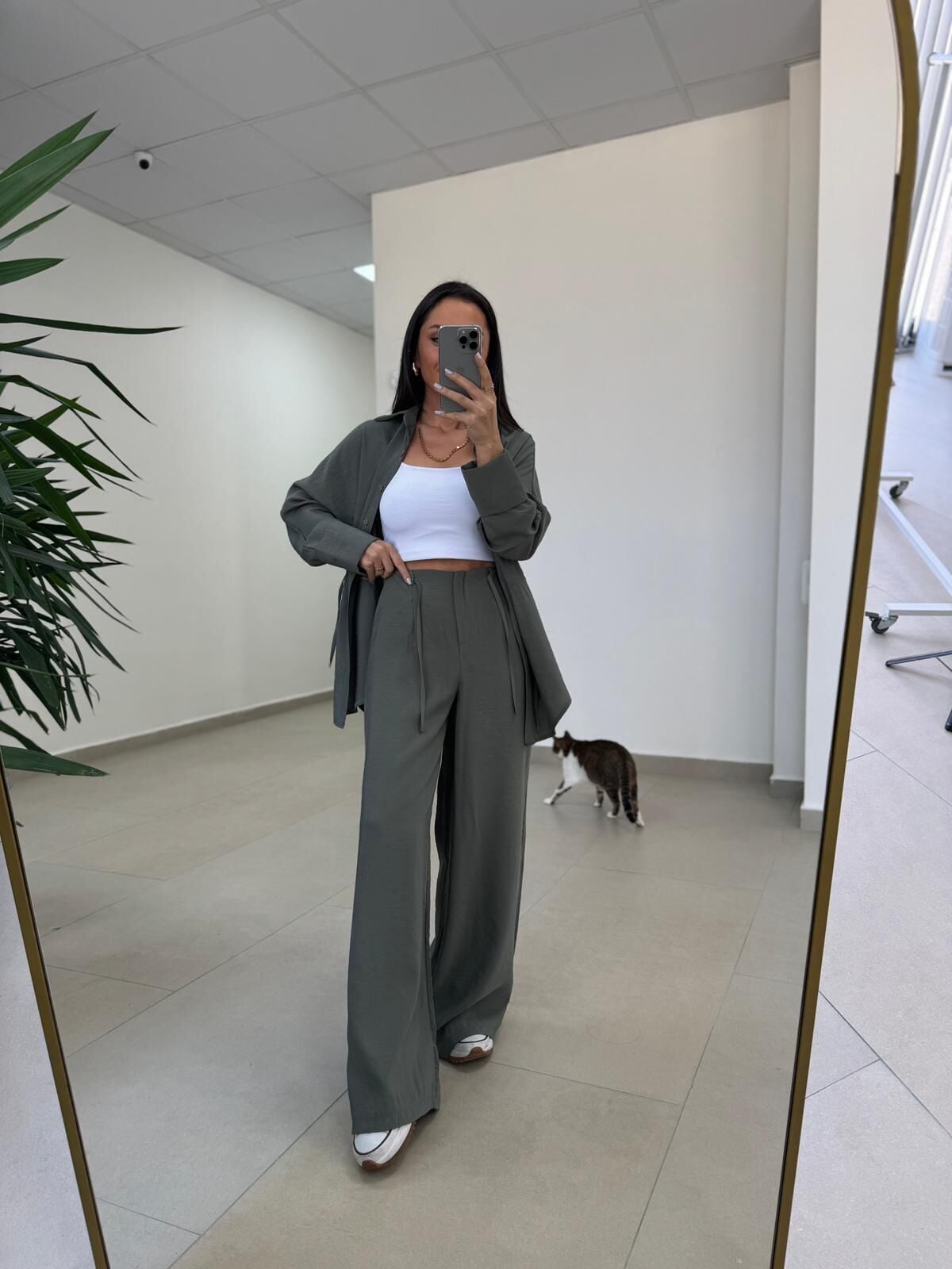 Art 4017 Mint Bel Büzgülü Tensel İkili Takım