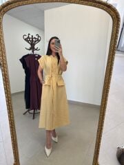 La 5839 Marka Model Hardal Tensel Elbise